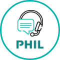 PhilRx customer service icon.