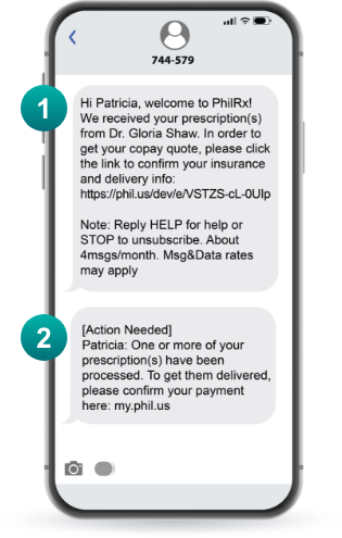 Prescription delivery starts via texting.